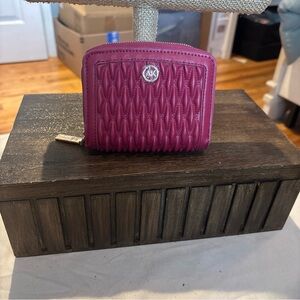 Anne Klein Magenta Quilted Wallet